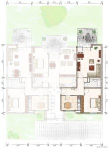 Zeichnung Hier will man nicht nur wohnen. Hier will man bleiben!