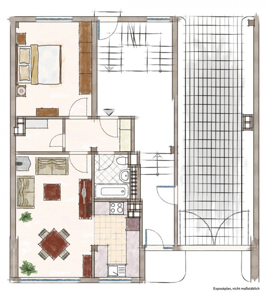 Grundriss Erdgeschosswohnung D�sseldorf
