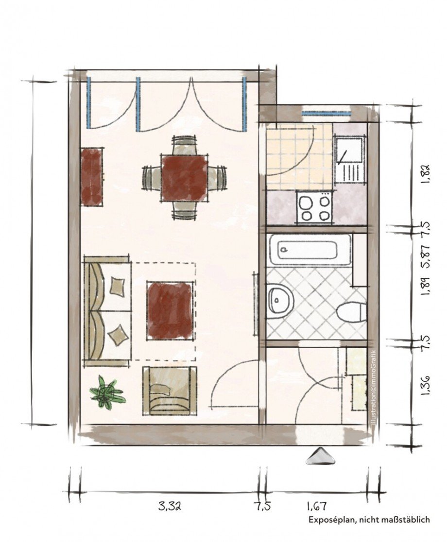 Grundriss Etagenwohnung D�sseldorf