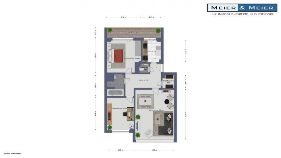 Grundriss Etagenwohnung D�sseldorf