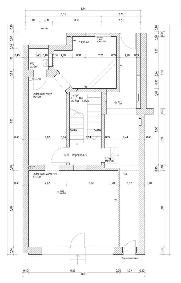 Grundriss Ladenlokal D�sseldorf