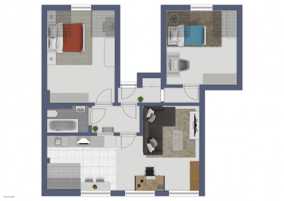 Zeichnung Dachgeschosswohnung D�sseldorf