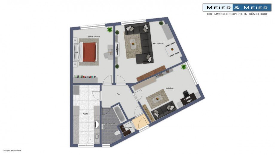 Grundriss Erdgeschosswohnung D�sseldorf